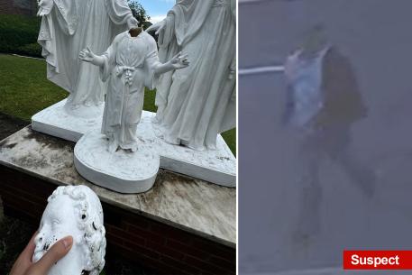NYC taxi driver decapitates baby Jesus statue with own shoe in bizarre caught-on-camera tantrum
